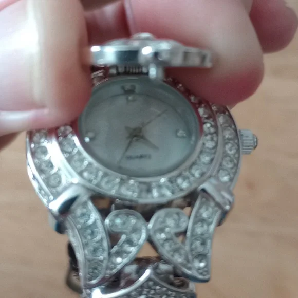 Kenneth Jay Lane Crystal Locket Watch - Picture 5 of 6